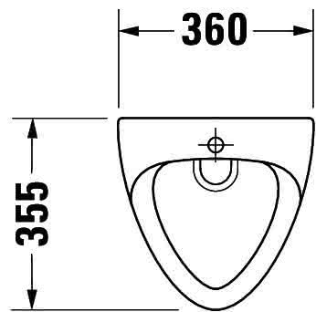 DU Design Classics Urinal Jim, Zulauf o. absaugend, o.Deckel, o.Fliege, weiß