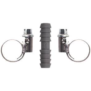 airfit Schlauchkupplung 10mm mit 2 VA Schlauchschellen Typ W2