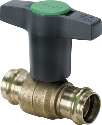 Viega Kugelhahn mit SC Easytop 2275 in 15mm Siliziumbronze