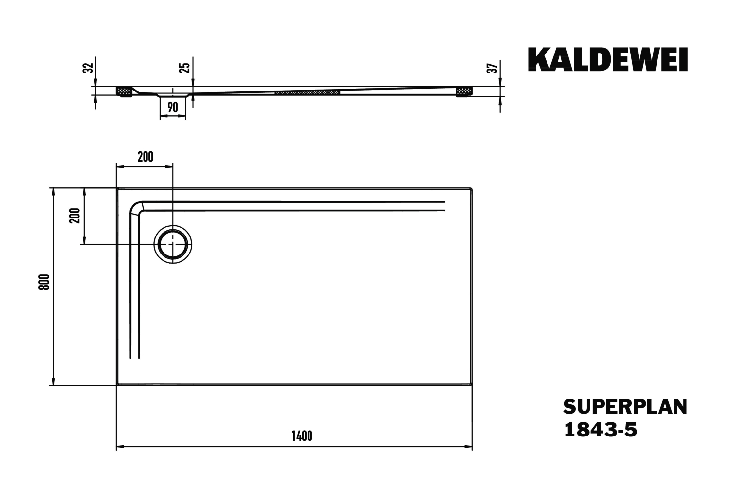 KA DW SUPERPLAN Mod.1843-5,800x1400mm, alpwe,SEC,Wt extrafl.