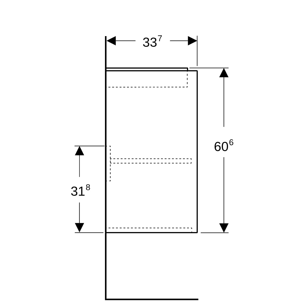 Geberit Renova Compact US für WT, mit 1 Tür 50x60,5x33,7cm, salbeigrün/l. seidenm.