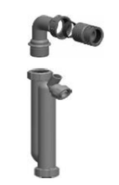 Remeha Siphonset mit Anschlussverschraubung wenn ASD waagerecht Remeha Siphonset mit Anschlussverschraubung wenn ASD waagerecht