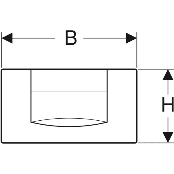 Geberit 200F BetPl., für Spül-Stopp-Sp. mattverchromt