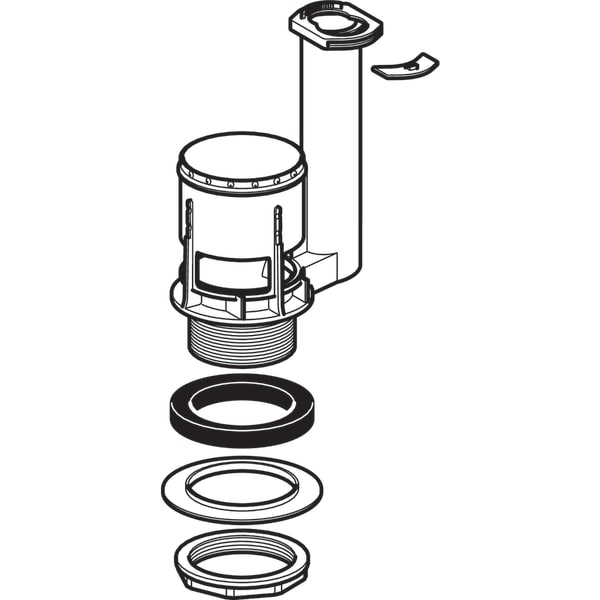 Geberit Typ 280 Bassin für Spülventil Rd60x1/8, L:30mm Geberit Typ 280 Bassin für Spülventil Rd60x1/8, L:30mm