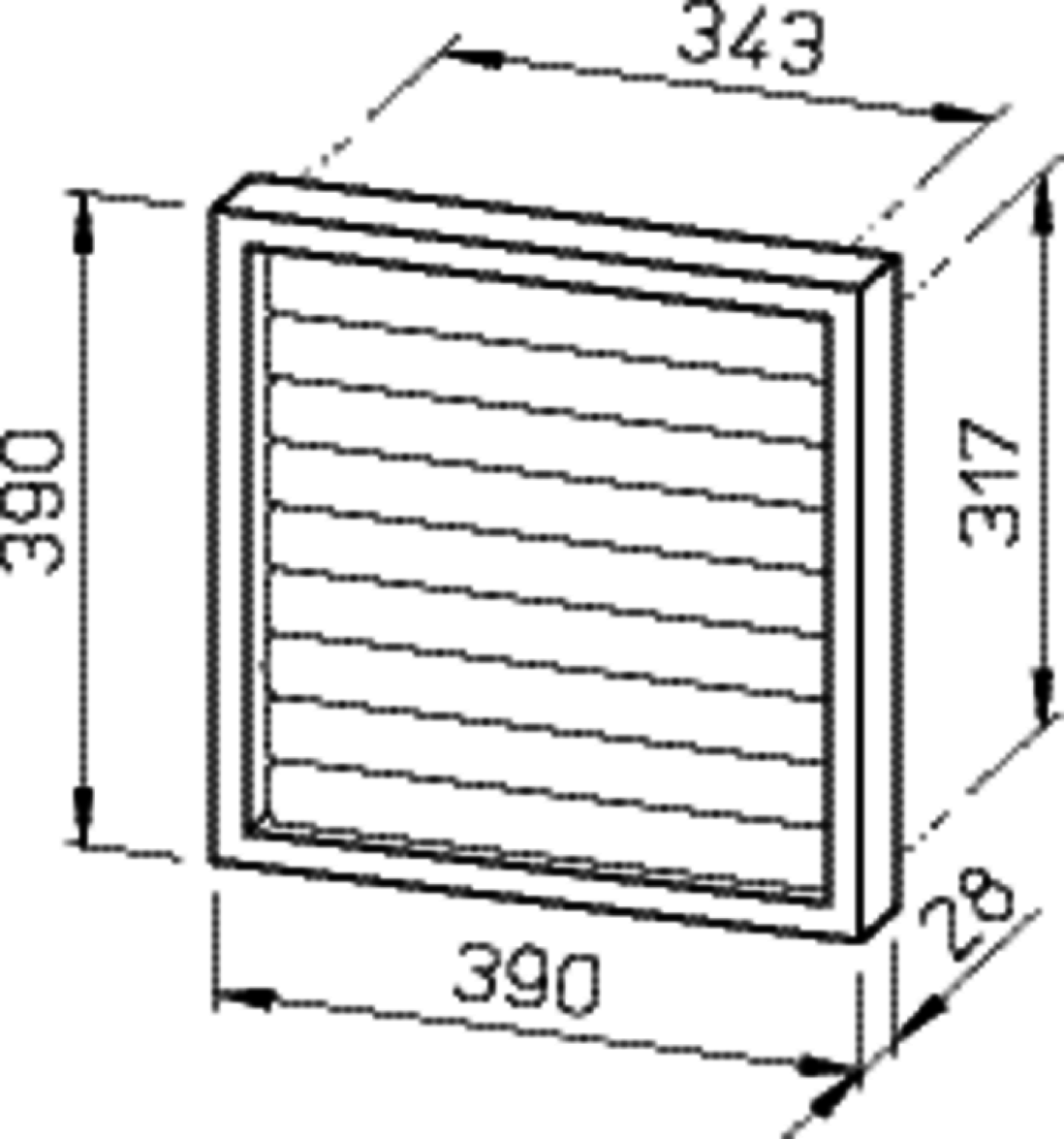 HELIOS Verschlussklappe VK355, 355 mm hellgrau