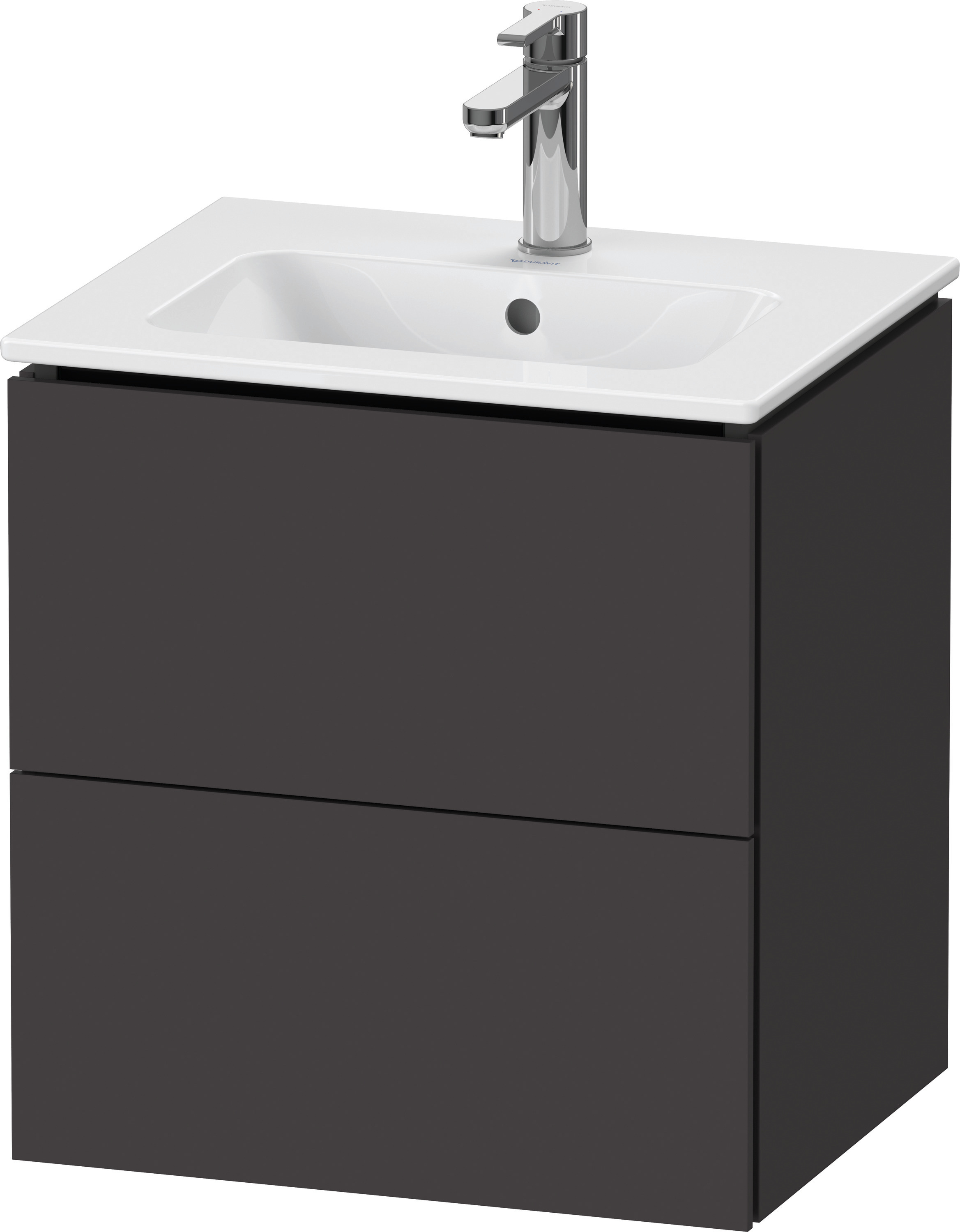 Duravit WTU L-Cube wandhängend, 2 Schubk. 500x520x421mm, Graphit Supermatt