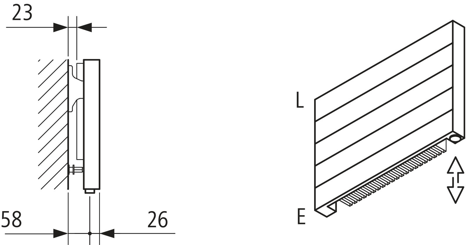 Kermi Heizwand HHN Typ11 BH280x61x1700mm QN1049,weiß,6bar,m.Abd.,AB12,LH260