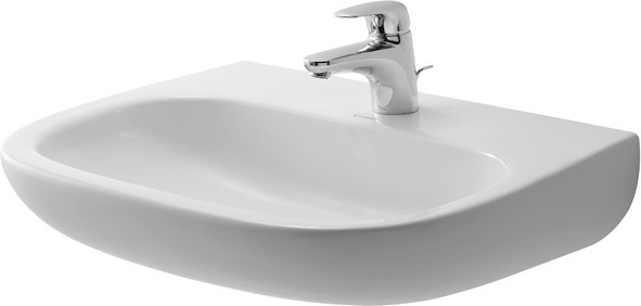 DU Waschtisch D-Code Med 550 mm ohne ÜL, mit HLB, ohne HL, weiß