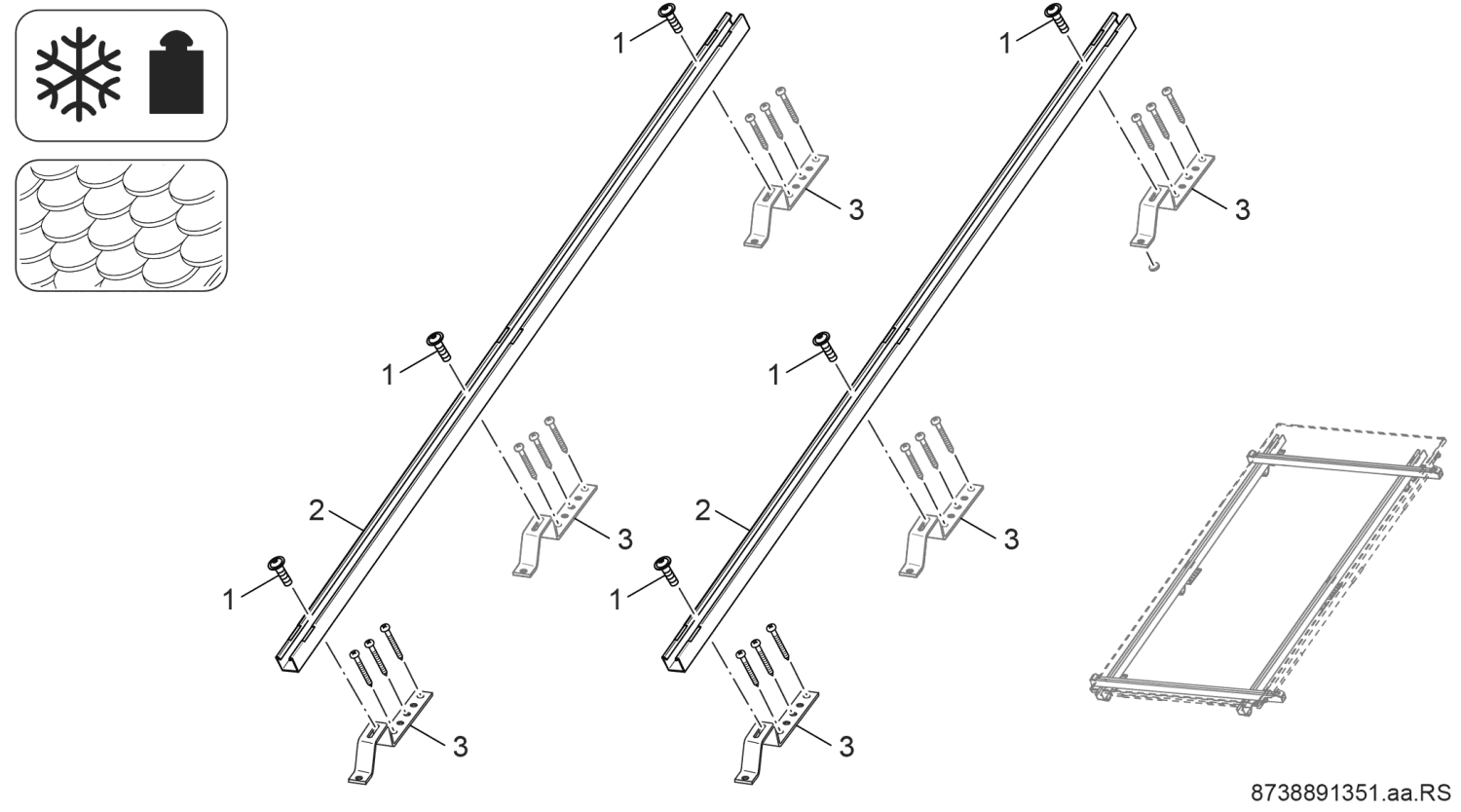 BOSCH Schneelastprofil Aufdach FKA 16-2 Schiefer/Schindel, senkrecht
