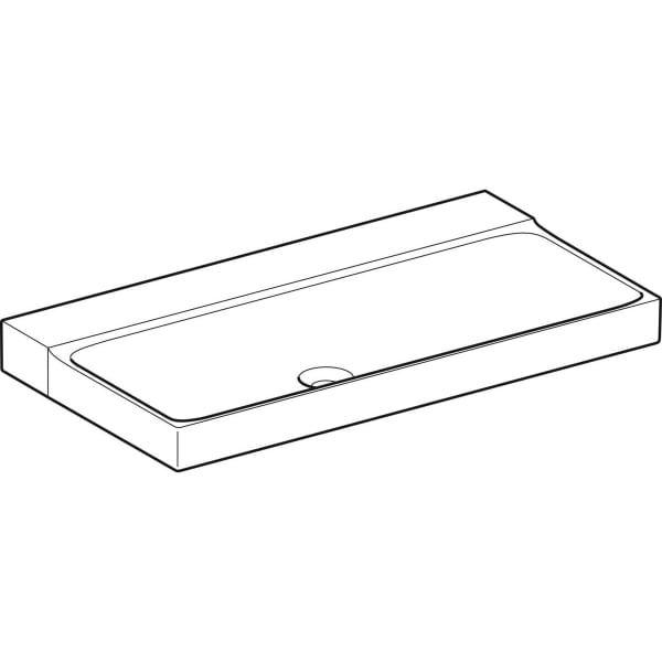Geberit Xeno2 Waschtisch, 90x48cm o. Hl., o. Ül., weiß, KeraTect