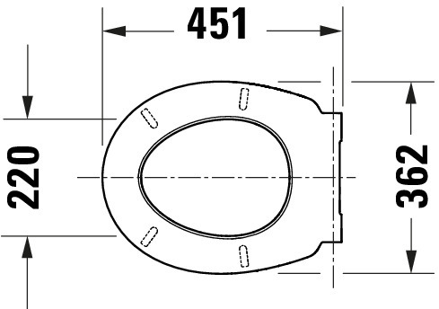 Duravit Univ. WC-Sitz Oval Tief 452mm, Ülap. Absenkaut.,abnehmb.,Scharn. Edelst.,Weiß