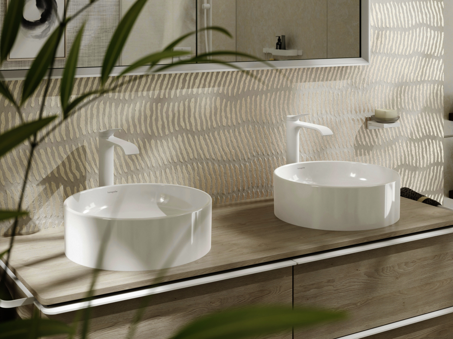 Hansgrohe Waschtischmischer 250 Vivenis ohne Ablaufgarn. Highriser mattweiss