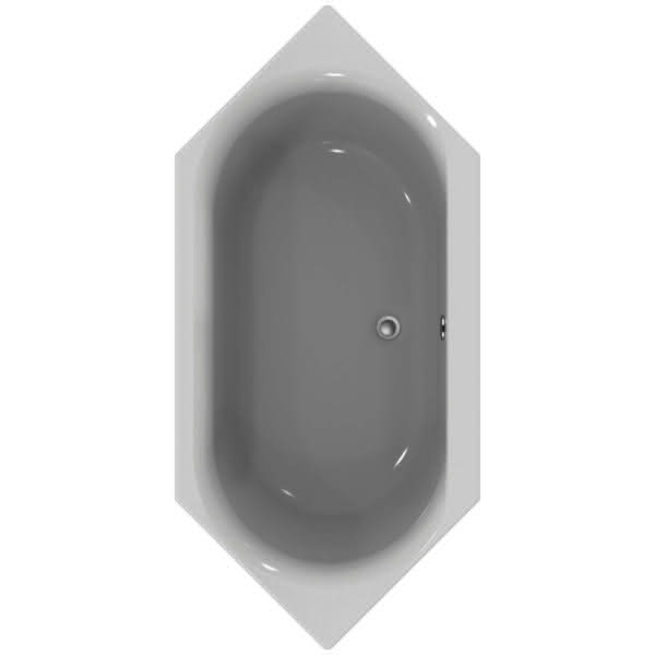 IS Sechseck-Badewanne Connect Air, 1900x900x475mm, Weiß