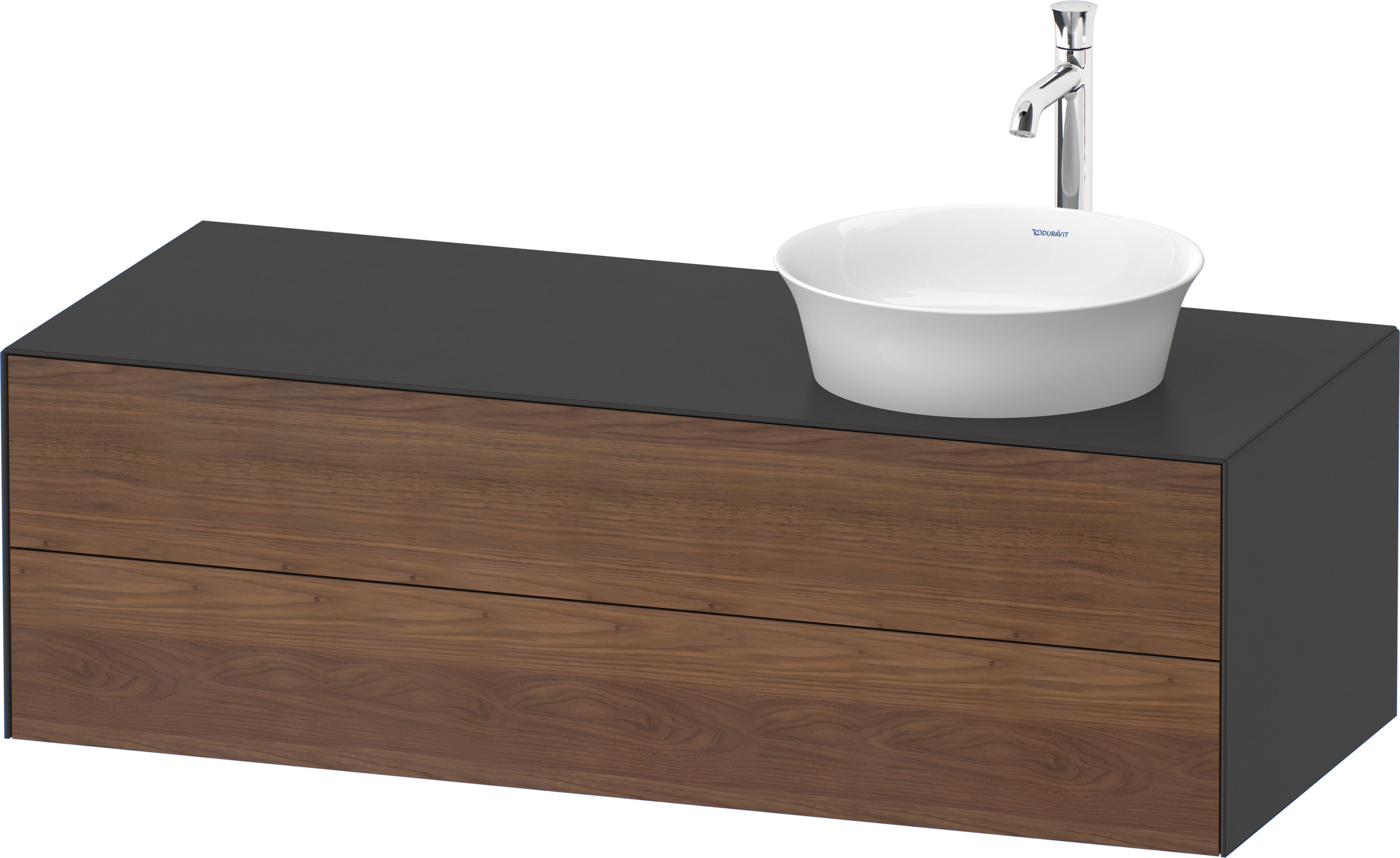 Duravit WTU White Tulip wandh,2 SchKa,B re. 408x1300x550mm,A.Nussb.M/Graphit Sdm