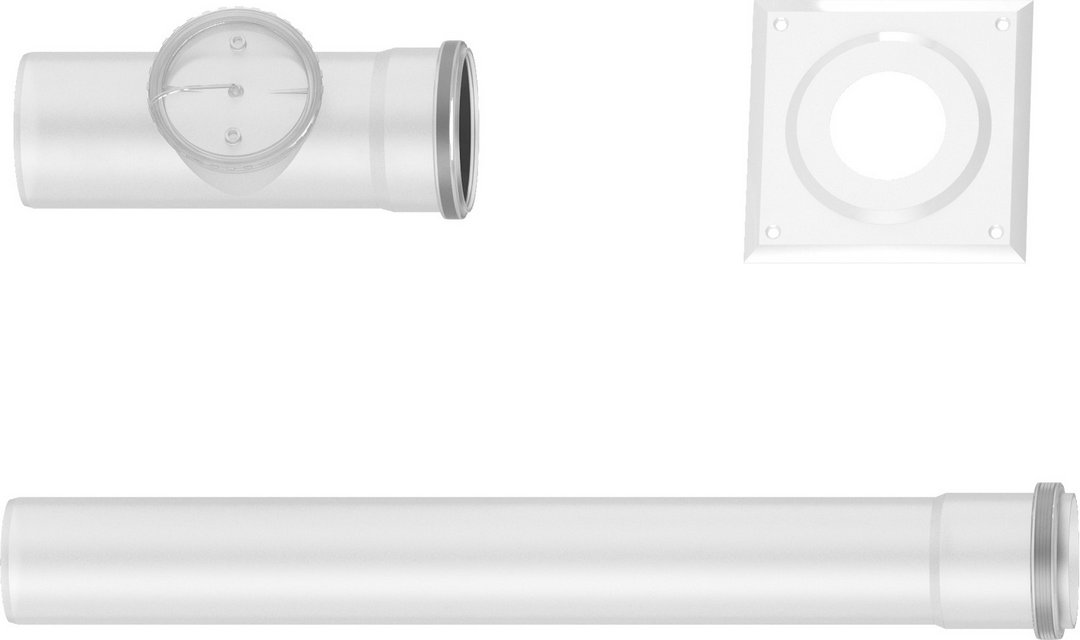 BOSCH Abgaszubehör FC-Set80-B23 (hinten) Grundbausatz B23P d:80mm, waagerecht