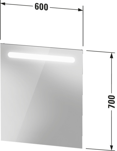 Duravit Duravit No.1 Spiegel mit Beleuchtung 700x660x35mm