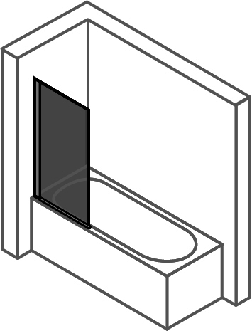 Hüppe DA 501 Design pure BW Abt. 1tlg.75 H:1500 silber matt klar