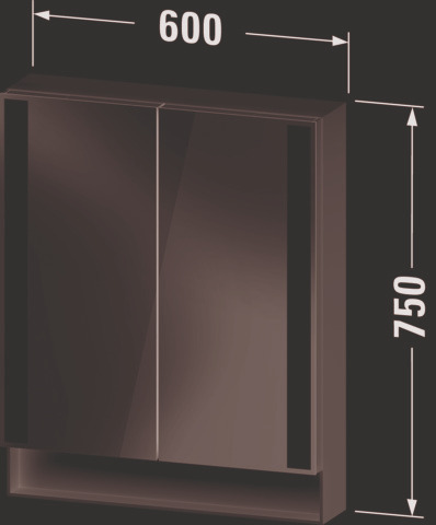 DU Qatego SPS,Tür:2,m.In-Bel,STD-Typ:F Wd-Mont. 600x155x750mm,Graph.Matt,Dek