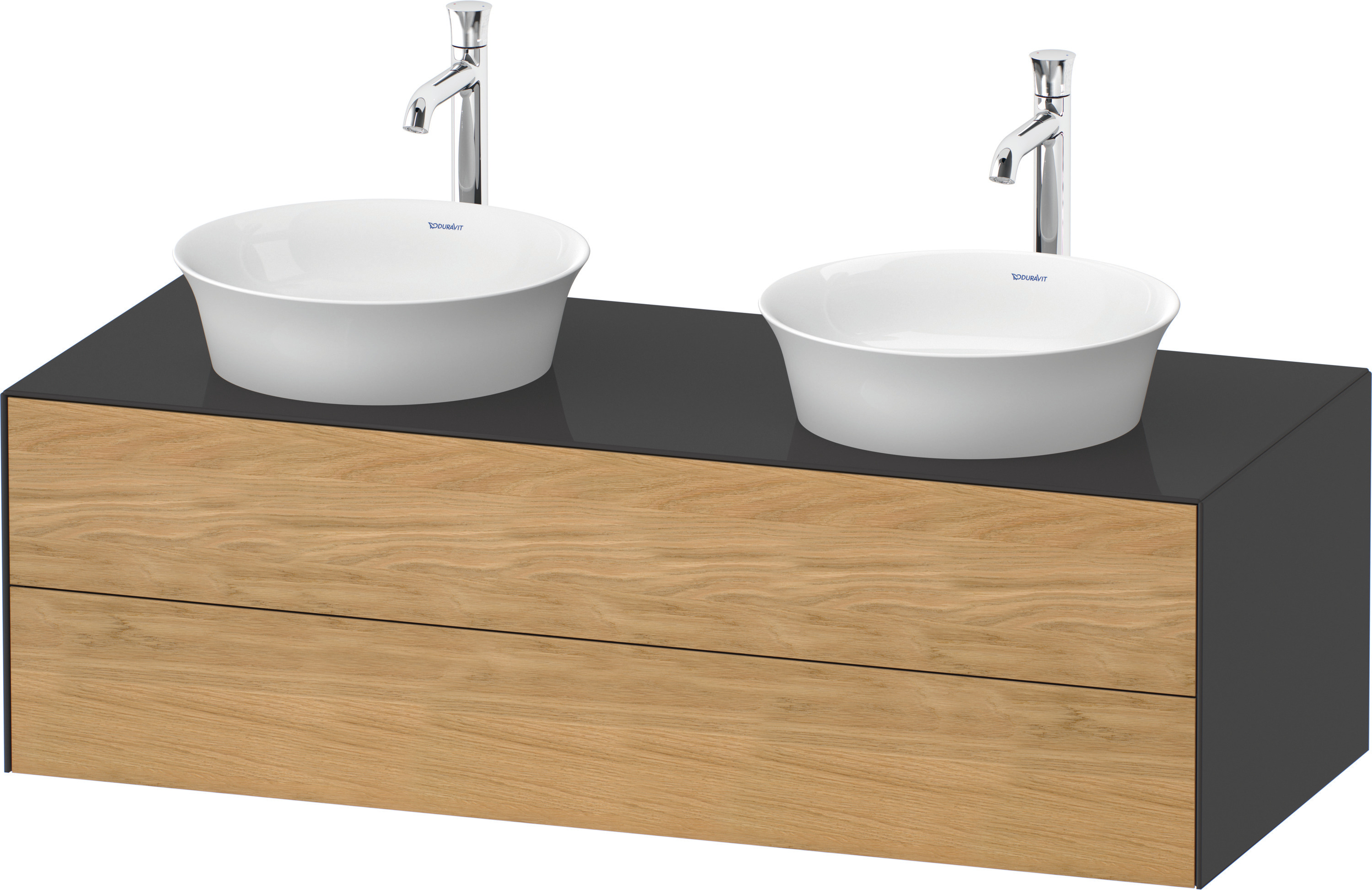 Duravit WTU White Tulip wh,2 SK,beid,408x1300 x550mm,Ei. N.M/gra. HGL o. ES WBL