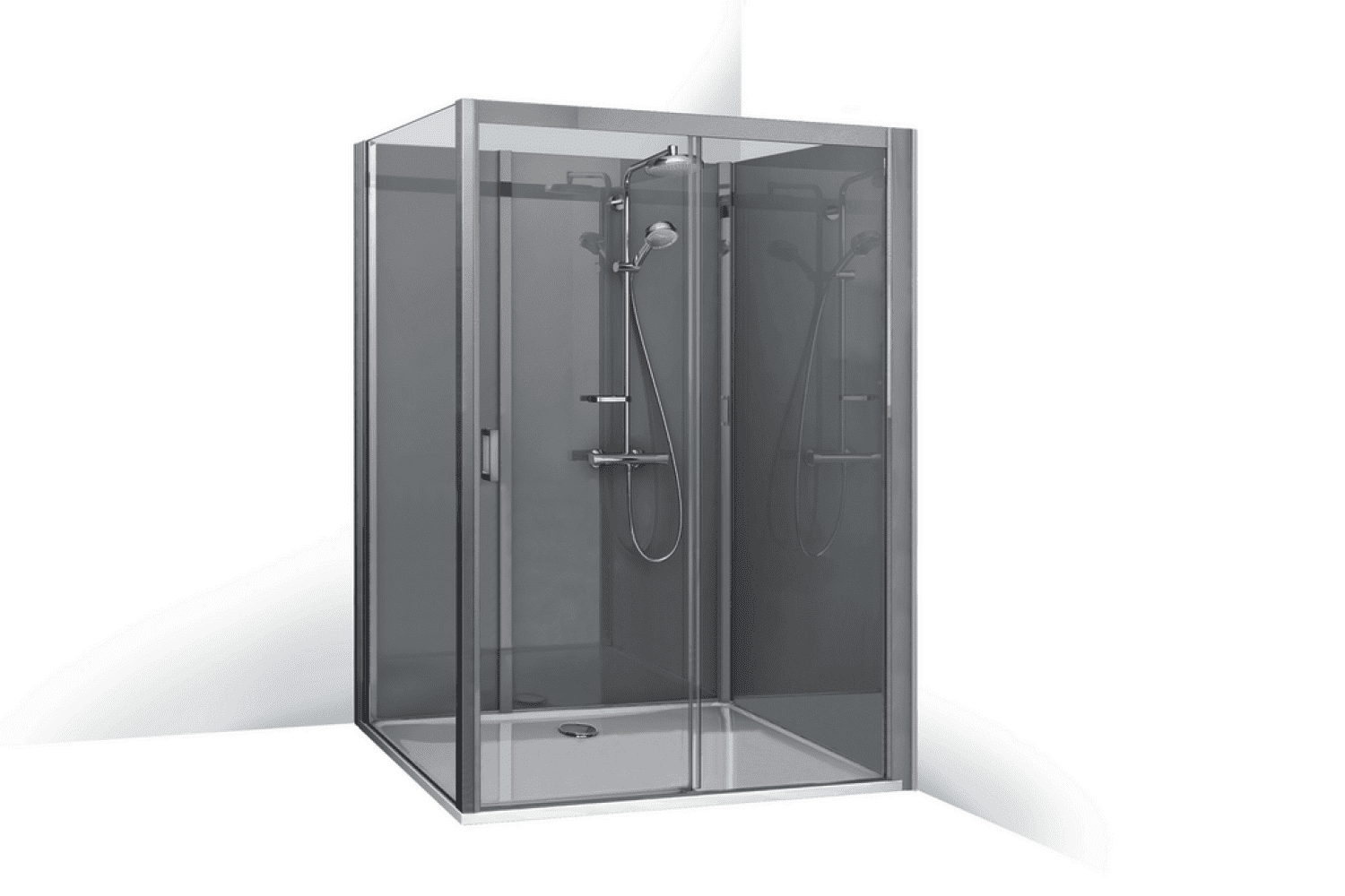 Roth Komplettdusche Vinata Spirit Eck Hoch anthrazit 1360x877 ESG klar