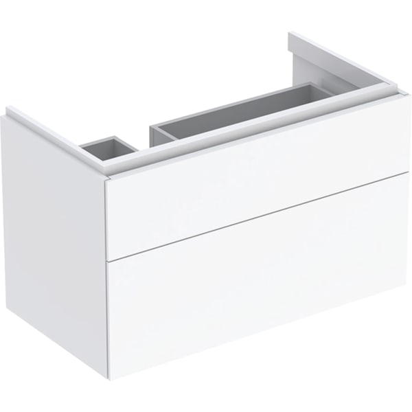 Geberit Xeno2 Unterschrank f. WT m. Ablg. re m. 2 Schubl., 88x53x46,2cm, weiß