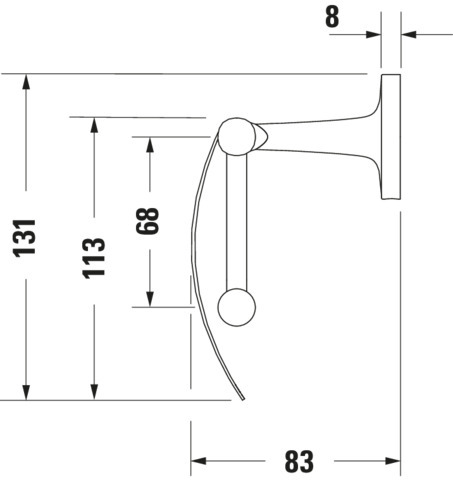 Duravit Starck T Papierrollenhalter, Bronze Gebürstet, 125x125x131