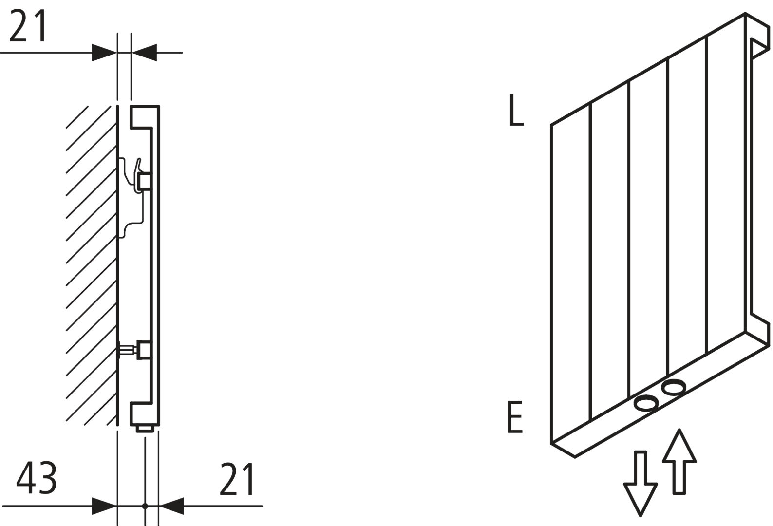 Kermi Heizwand HVN Typ10 BH1800x43x910mm QN1557, RAL9016, 6 bar, ANB12