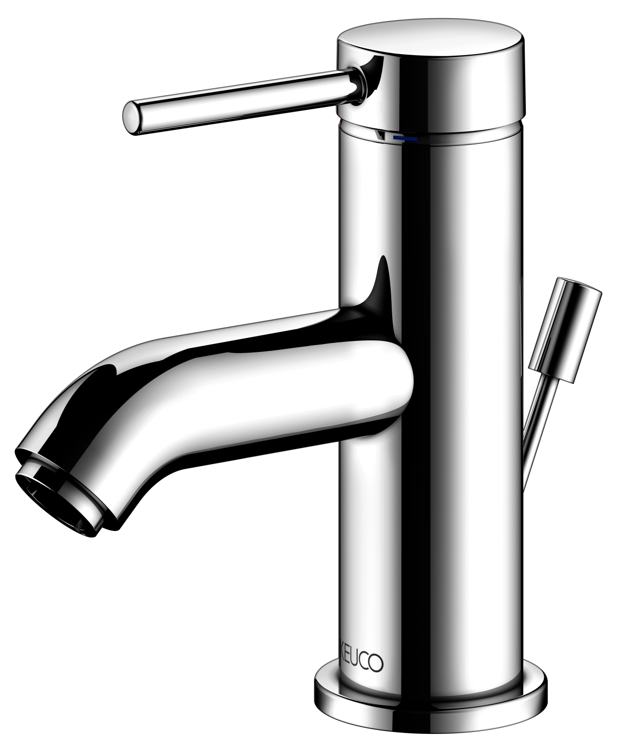 KEUCO EHM-WT-Mischer 60 IXMO 59504 m.Zug.-Ablgrt. Soft, Rosette r/e verchr.