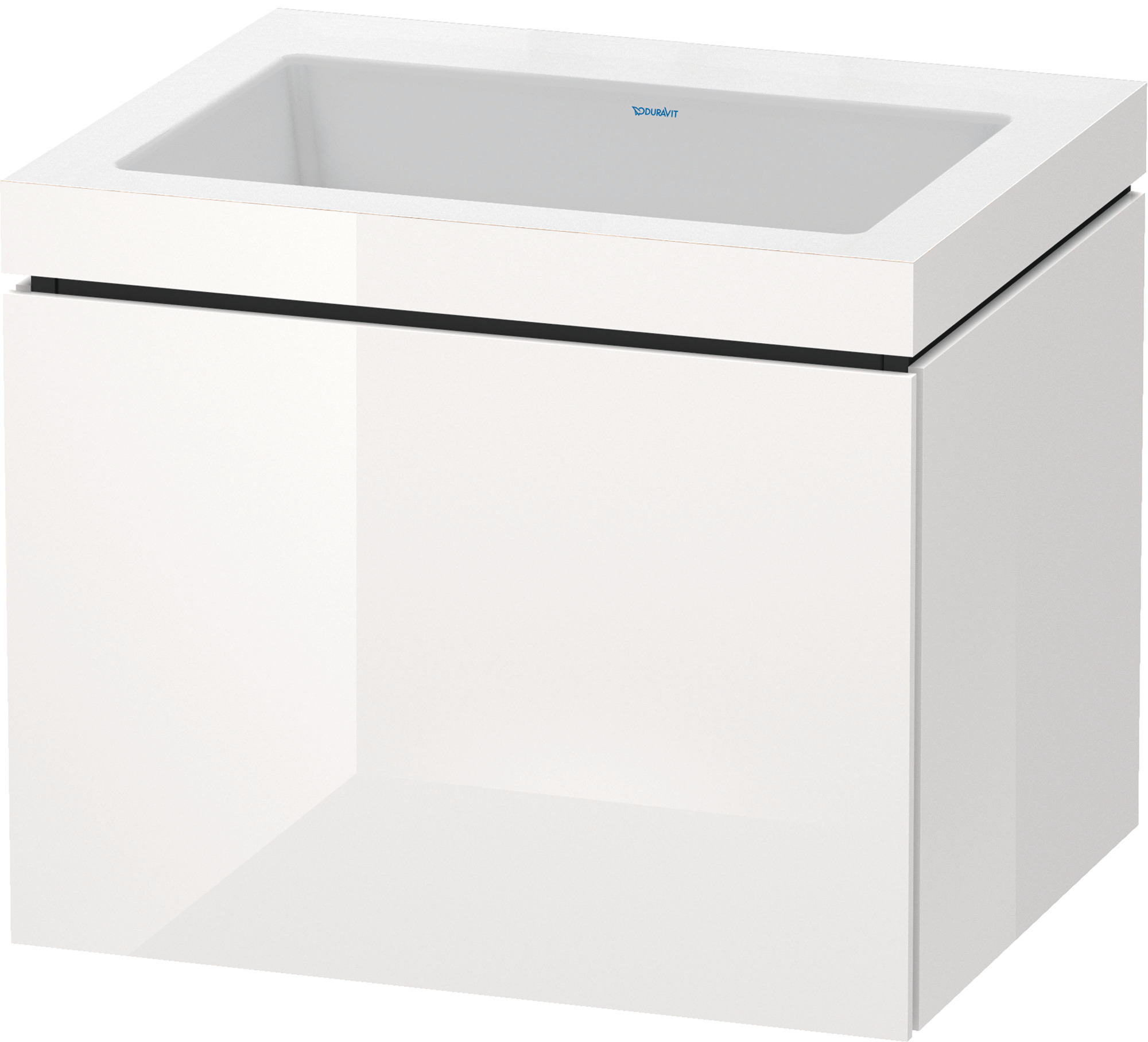 Duravit WTU L-Cube mit Vero Air 500x600x480 o. HL, 1 Auszug, Weiß Hochglanz