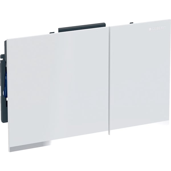Geberit Sigma60 BetPl. für 2-Mengen-Sp. weiß / verspiegelt