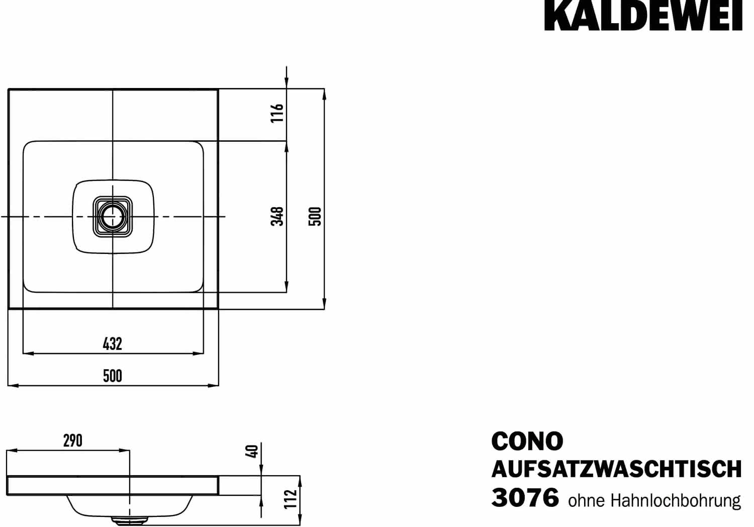 KA WB CONO Mod.3076,500x500mm,alpwm,PEFF ,AD,oÜL