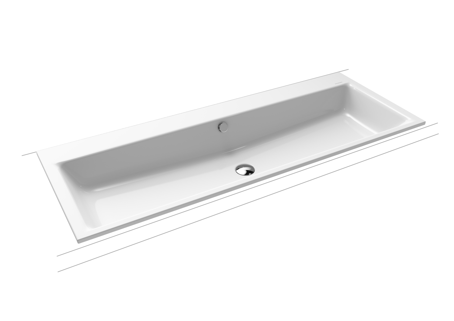 KA WB PURO EINBAUWASCHTISCH Mod.3169, 1200x460mm,alpinweiß,PEFF,AD,mÜL,alpwe