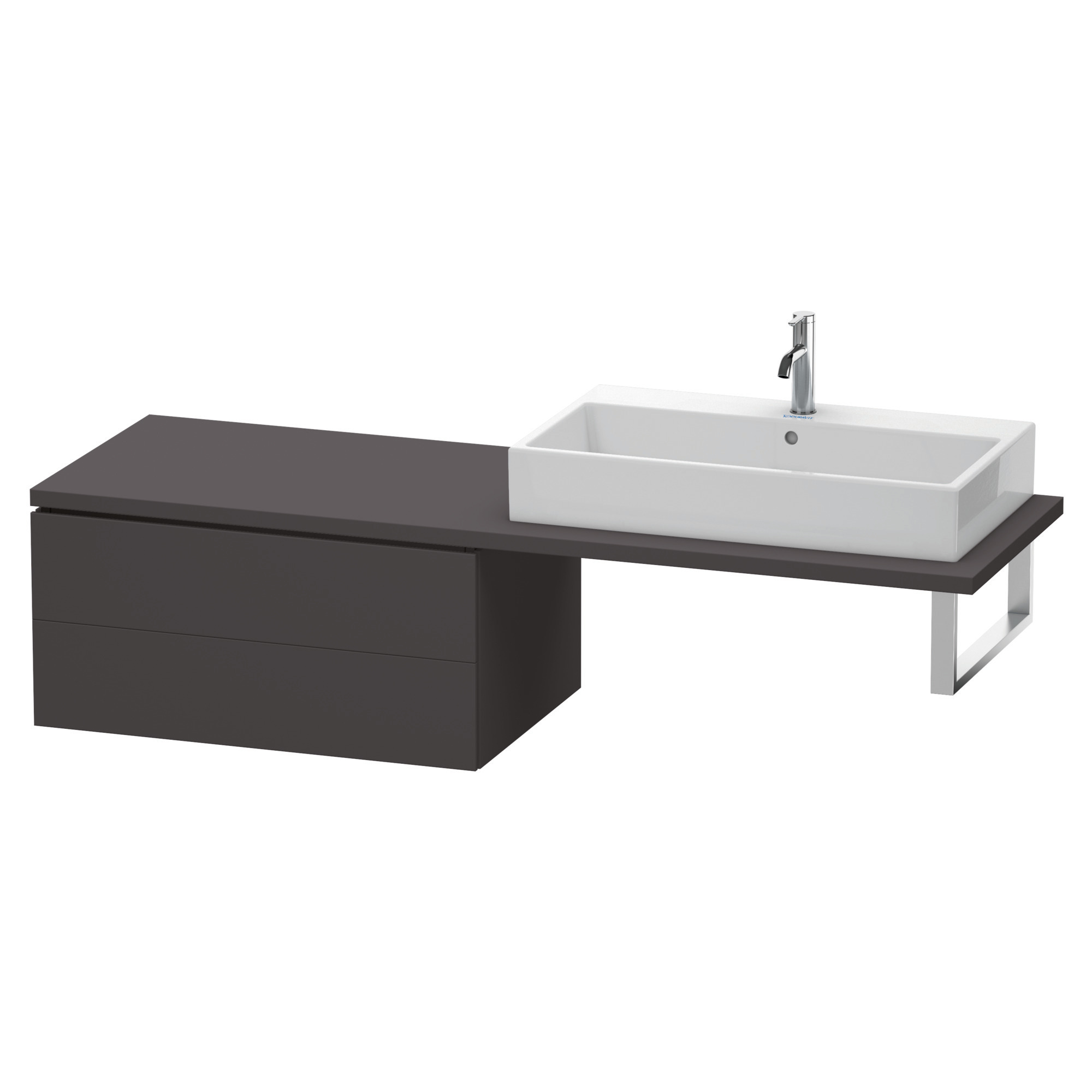 Duravit US für Konsole L-Cube 400x820x548mm 2 Schubkästen, Graphit Supermatt