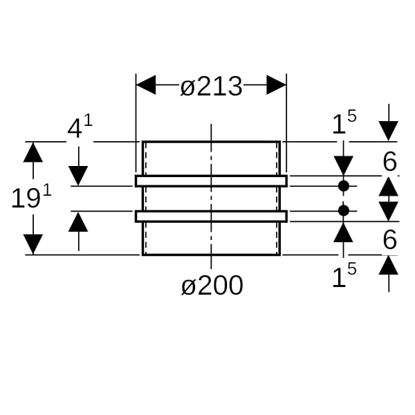 Geberit PE Doppelbundbüchse d200