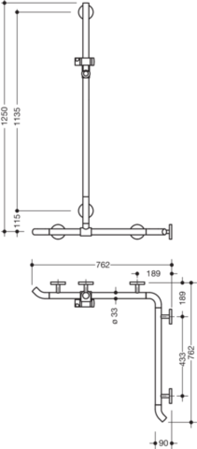 HEWI DUHA m.Br.H.St., AM1:1250 W1/2:762, Br.H. in 92, Kst., chromoptisch besch.