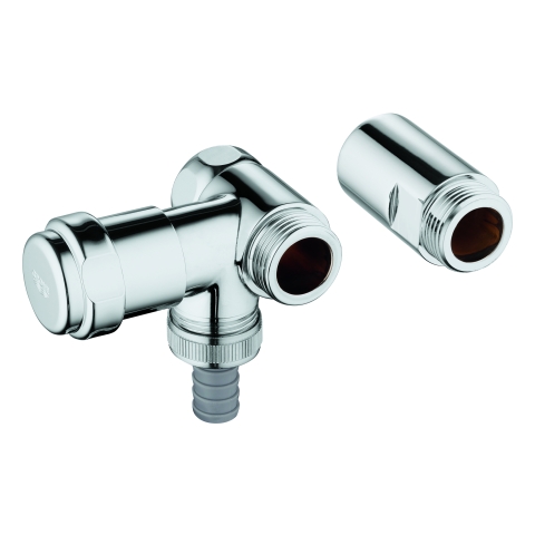 GROHE WAS-Ventil Batt. 41040 Design-Gr. DN20 Anschluss links für 1/2" chrom