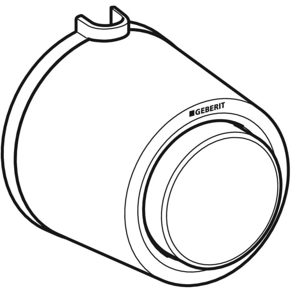 Geberit Typ 01 Fernbetätigung, pneumatisch 1-Mengen-Sp., AP-Drücker, weiß