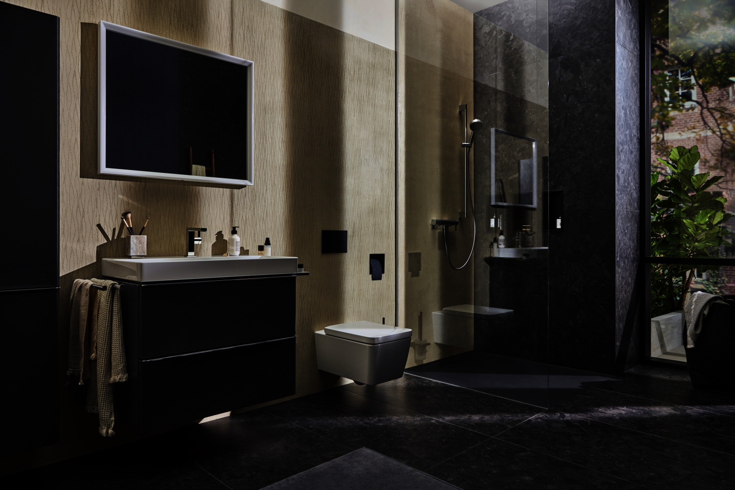 Hansgrohe WTM 110 Tecturis E Fine CoolStart mit Push-Open Ablaufgarnitur chrom