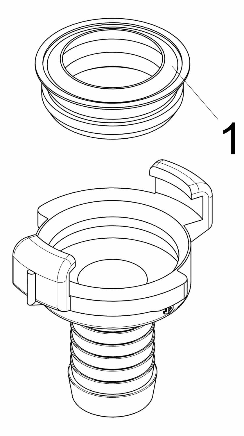 Schnellkupplung für Schlauch DN15 1/2",MS,KTW u.W270 Freigabe