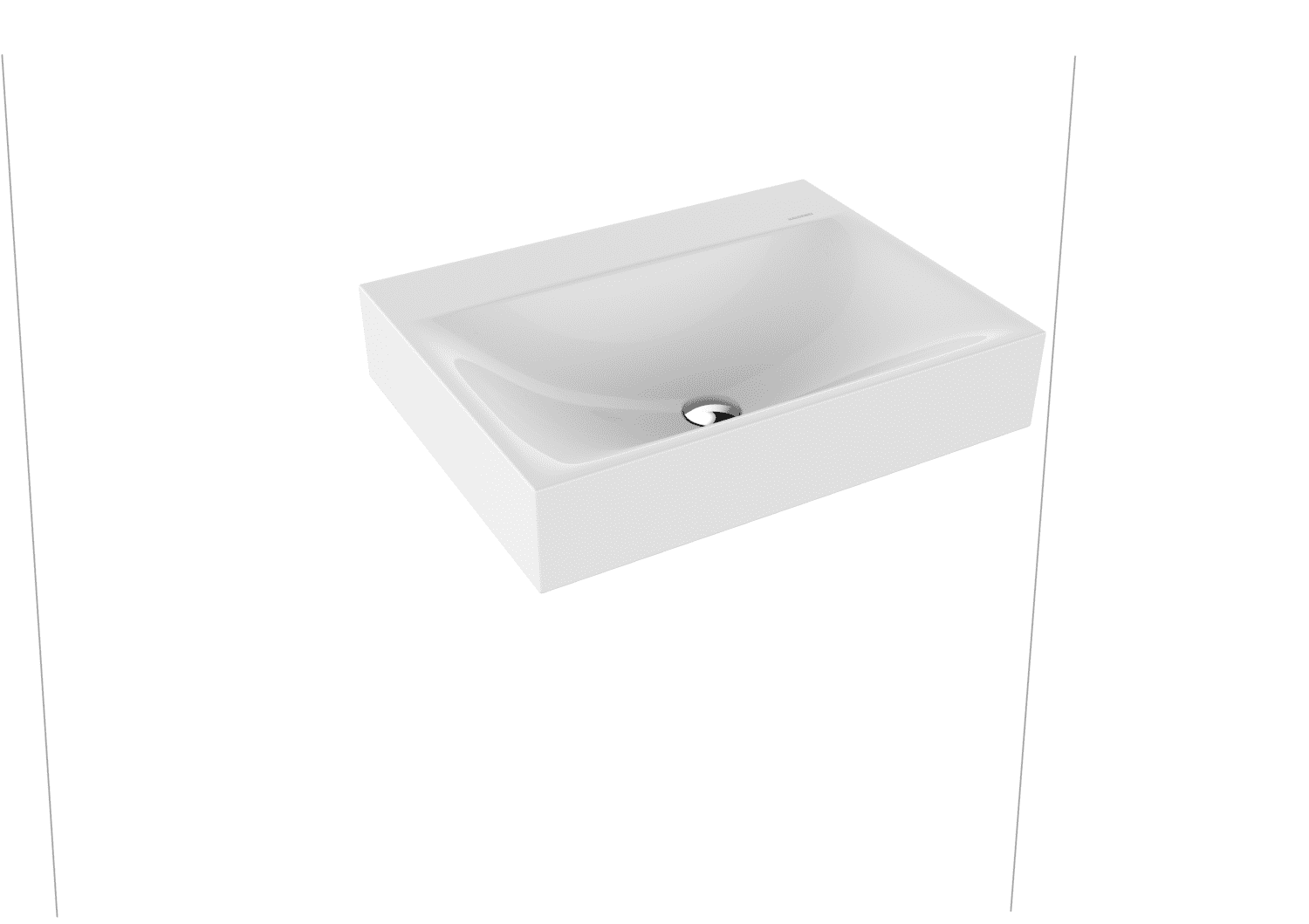 KA WB SILENIO WANDWASCHTISCH Mod.3044, 600x460mm,alpinweiß,Perl-Effekt,AD,oÜL
