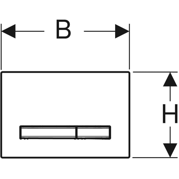 Geberit Sigma50 BetPl., für 2-Mengen-Spülung Metallfarbe verchromt, weiß