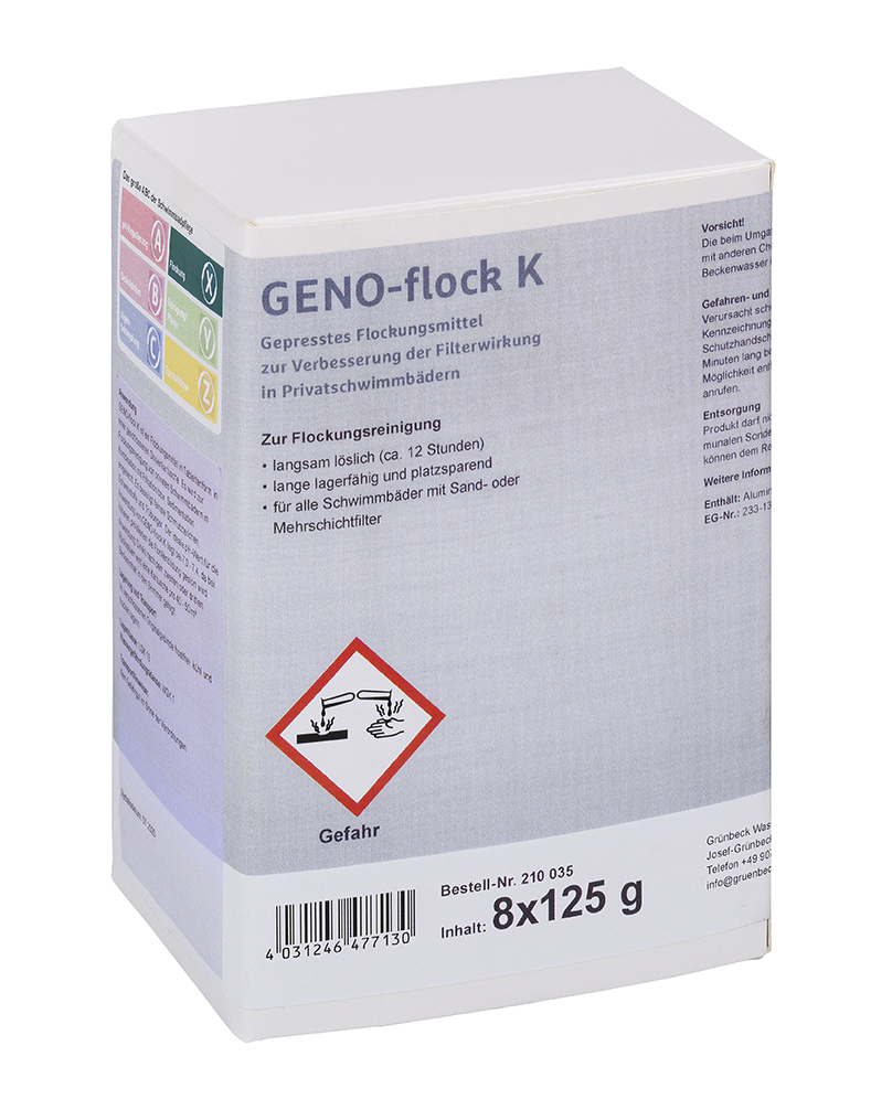 Gruenbeck GENO-flock K, 1 Karton= 8 Kartuschen x 125 g Gruenbeck GENO-flock K, 1 Karton= 8 Kartuschen x 125 g