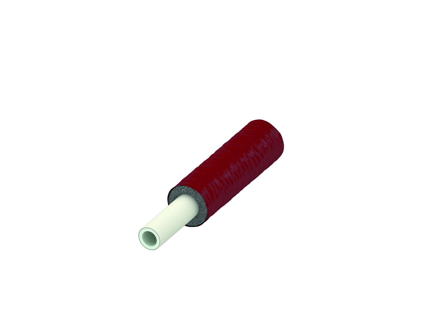 TECEflex Verbundrohr PE-Xc/Al/PE-RT, rot vorgedämmt, Dim 16 RS 6 mm