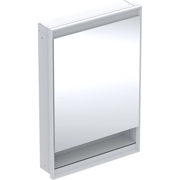 Geberit ONE Spiegelschrank mit Ni/Comf.Light 1 Tür li, UP-Mont., 60x90x15cm, weiß