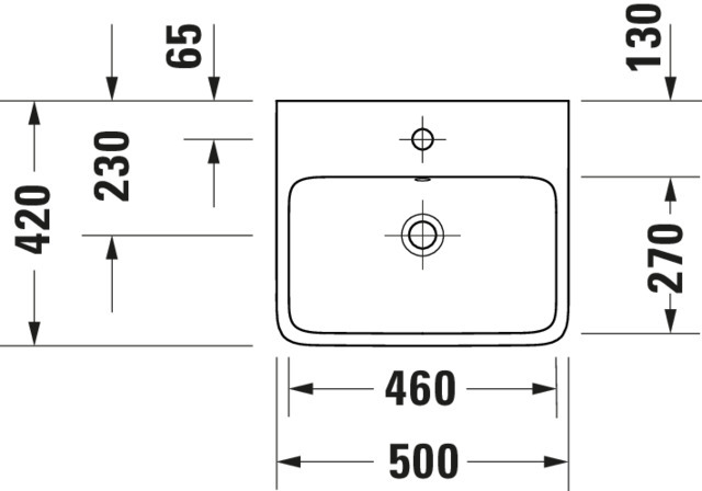 Duravit Qatego WT 500mm mit HLB, HL 1,mit ÜL, Weiß HG, HYG