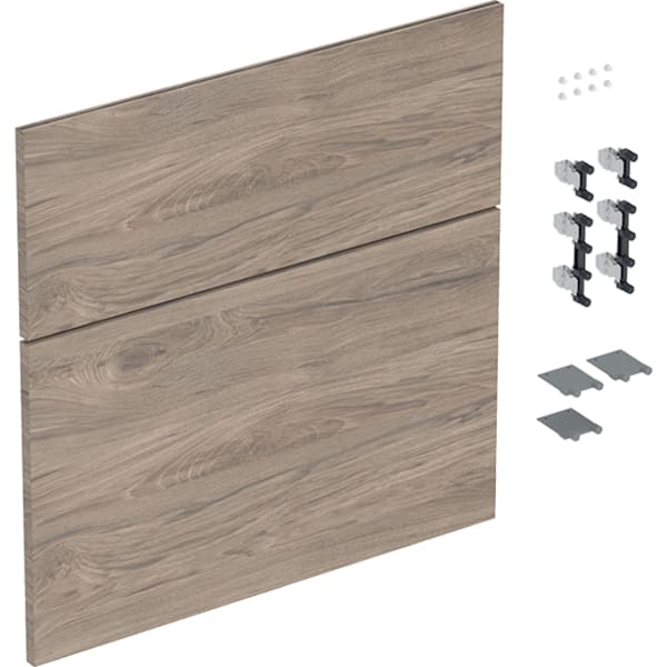 Geberit Schubladenfront Set für iCon für WT B:60cm, Nussbaum hickory