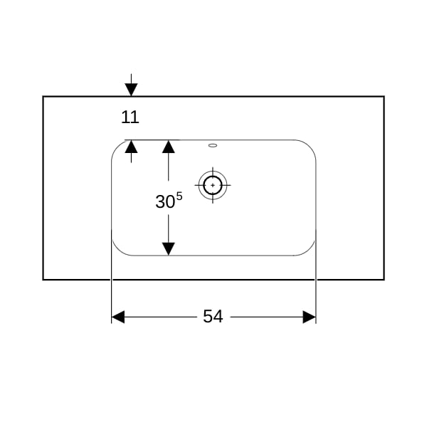 Geberit iCon Light Waschtisch 90x48cm Ablagefläche, o. Hl., m. Ül., weiß