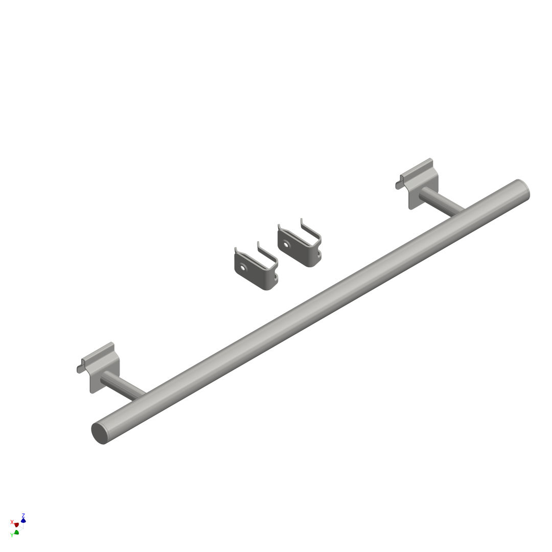 Kermi Handtuchbügel Länge 600 mm Oberfläche Edelstahl, Belastbarkeit 5kg