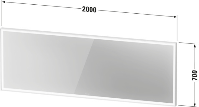 Duravit LCU SPL 2000x67x700mm, Graphit Matt, LED