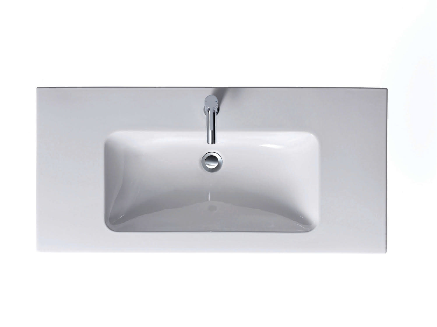 DU Möbelwaschtisch ME by Starck 1030 mm mit ÜL, mit HLB, 1 HL, weiß